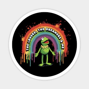 The Lovers, The Dreamers And Me // Muppets Kermit Fan Art Magnet